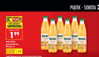 Biedronka Sok 100% pomarańcza Riviva oferta