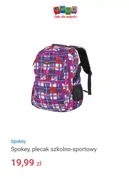Smyk Spokey, plecak szkolno-sportowy oferta