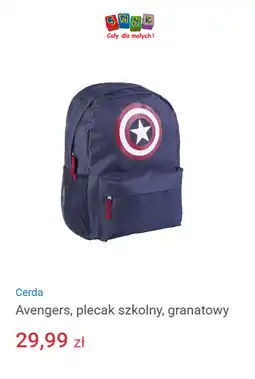 Smyk Cerda Avengers, plecak szkolny, granatowy oferta