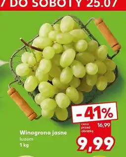 Kaufland Winogrona jasne luzem oferta