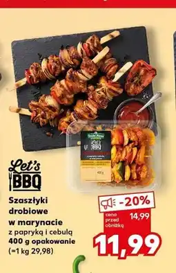 Kaufland Szaszłyki drobiowe w marynacie z papryką i cebulą Let's BBQ oferta