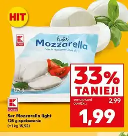 Kaufland Ser Mozzarella light K-Classic oferta