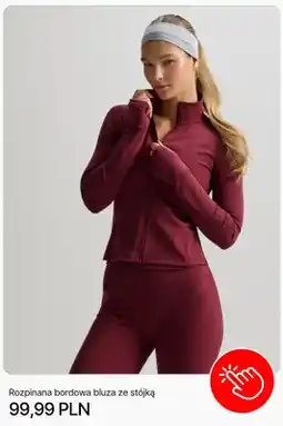 Cropp Rozpinana bordowa bluza ze stójką Cropp oferta