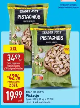ALDI Pistacje prażone i solone Trader Joe's oferta