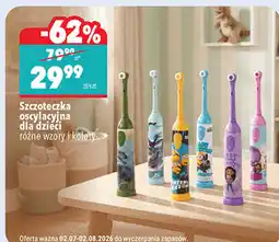 Biedronka Szczoteczka oscylacyjna dla dzieci oferta