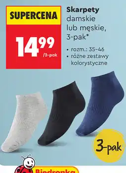 Biedronka Skarpety damskie lub męskie, 3-pak oferta