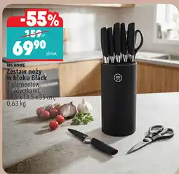 Biedronka Zestaw noży w bloku Black MG Home oferta