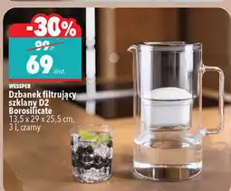 Biedronka Dzbanek filtrujący szklany D2 Borosilicate Wessper oferta