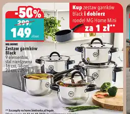 Biedronka Zestaw garnków Black MG Home oferta