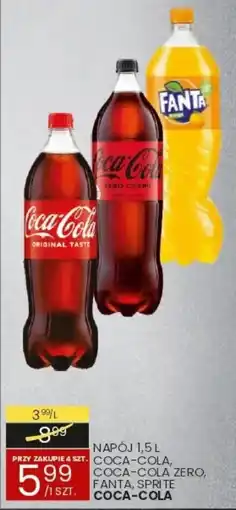 Wafelek NAPÓJ 1,5 L COCA-COLA, COCA-COLA ZERO, FANTA, SPRITE COCA-COLA oferta
