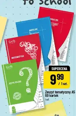 Polomarket Zeszyt tematyczny A5 Gatis 60 kartek oferta