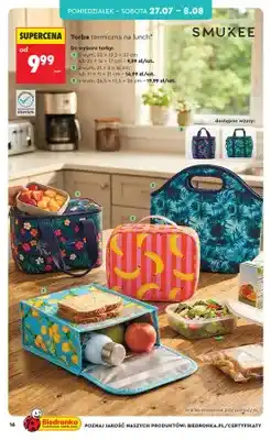 Biedronka Torba termiczna na lunch Smukee 20x12,5x27 cm oferta