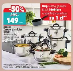 Biedronka Zestaw garnków MG Home Black oferta