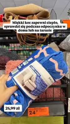 Biedronka Koc flanelowy Smuxee oferta