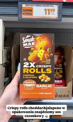 Biedronka Przekąska Crispy Rolls Cheddar & Jalapeño Smak Mak oferta