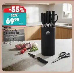 Biedronka Zestaw noży w bloku MG Home Black oferta