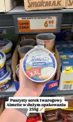 Biedronka Puszysty serek twarogowy Almette Naturalny XXL oferta