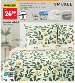 Biedronka Komplet pościeli z mikrofazy SMUKEE 160x200 cm oferta