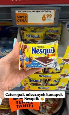 Biedronka Mleczna kanapka Nesquik Snack oferta