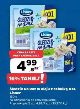 Netto Śledzik Na Raz w oleju z cebulką XXL Lisner oferta