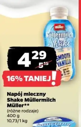 Netto Napój mleczny Shake Müllermilch Müller** oferta