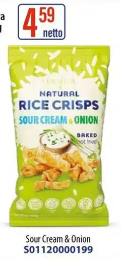 AT Cornelius Natural Rice Crisps Sour Cream & Onion oferta
