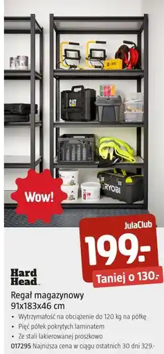 Jula Regał magazynowy 91x183x46 cm Hard Head oferta