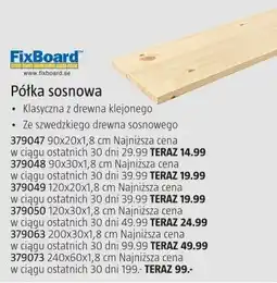 Jula Półka sosnowa FixBoard oferta