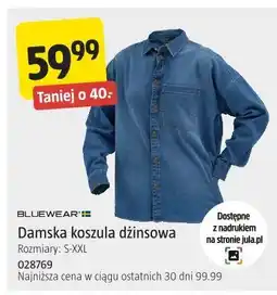 Jula Damska koszula dżinsowa Bluewear oferta