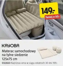 Jula KAYOBA Materac samochodowy na tylne siedzenie 125x75 cm oferta
