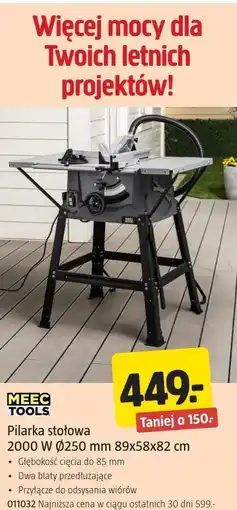 Jula MEEC TOOLS Pilarka stołowa 2000 W Ø250 mm 89x58x82 cm oferta