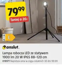 Jula anslut Lampa robocza LED ze statywem 1900 lm 20 W IP65 88-120 cm oferta