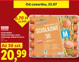 Lidl Złota Nioska Polskie świeże jaja z chowu ściółkowego, wielkość M, klasa A oferta