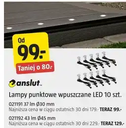 Jula Lampy punktowe wpuszczane LED Anslut 10 szt oferta