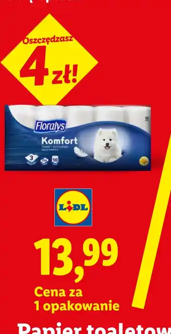 Lidl Floralys Komfort Papier toaletowy 3-warstwowy oferta