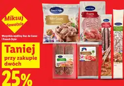 Lidl Wszystkie wędliny Duc de Coeur i French Style oferta