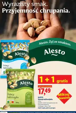 Lidl Alesto Pistacje kalifornijskie (prażone i solone lub prażone bez soli) oferta