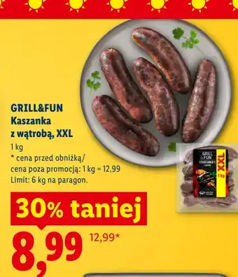 Lidl GRILL&FUN Kaszanka z wątrobą, XXL oferta