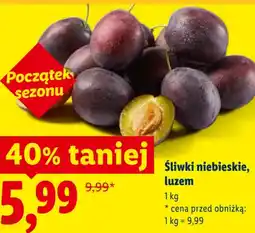 Lidl Śliwki niebieskie, luzem oferta