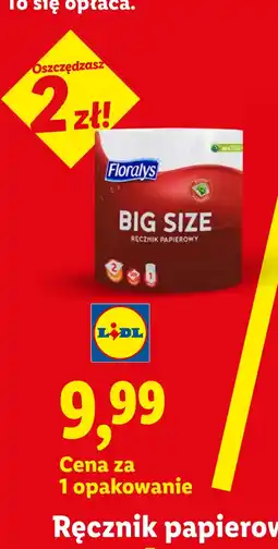 Lidl Floralys BIG SIZE Ręcznik papierowy 2-warstwowy oferta