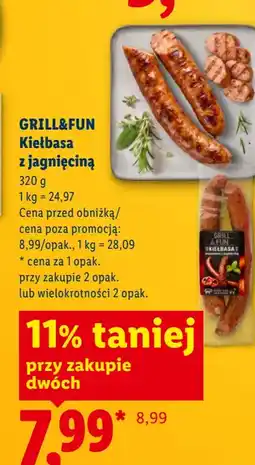 Lidl GRILL&FUN Kiełbasa z jagnięciną oferta