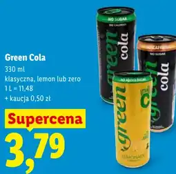 Lidl Green Cola klasyczna, lemon lub zero oferta