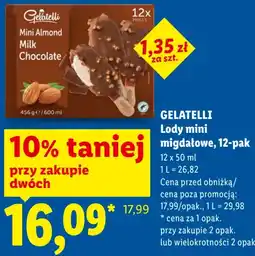 Lidl GELATELLI Lody mini migdałowe, 12-pak oferta