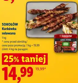 Lidl SOKOŁÓW Karkówka rolowana oferta