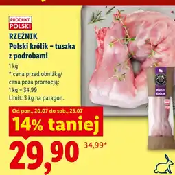 Lidl Rzeźnik Polski królik - tuszka z podrobami oferta