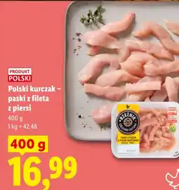 Lidl Rzeźnik Polski kurczak - paski z fileta z piersi oferta