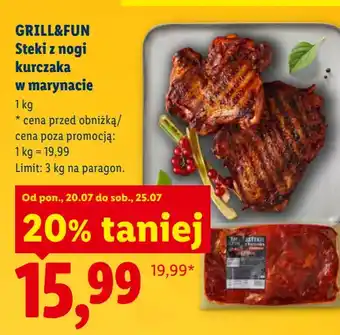 Lidl GRILL&FUN Steki z nogi kurczaka w marynacie oferta