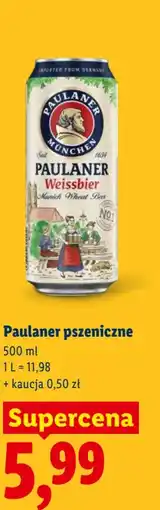 Lidl Piwo Paulaner pszeniczne Weissbier oferta