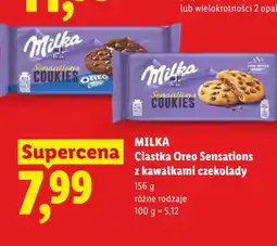 Lidl Milka Ciastka Oreo Sensations z kawałkami czekolady / Cookies oferta