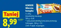 Lidl Kinder Mleczna kanapka brzoskwinia-marakuja oferta